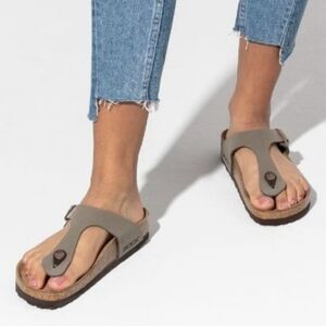 Birkenstock Gizeh BirkiBuc/Suede Grey Sandal Size 39 Size 8